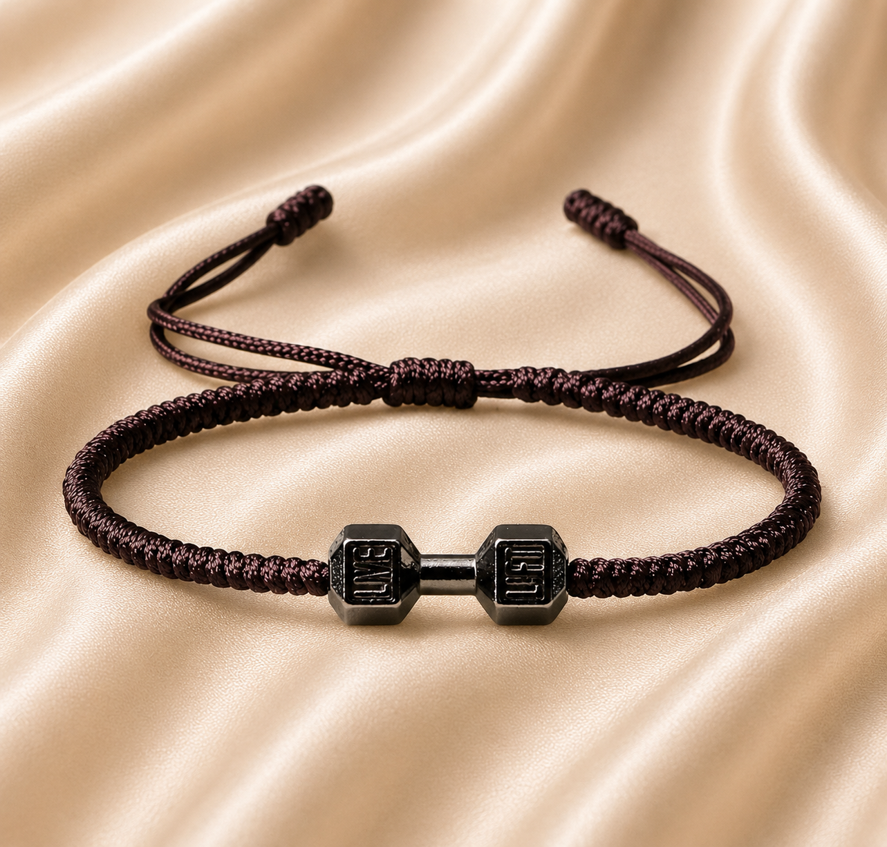 Brown Dumbbell Adjustable Rakhri Bracelets