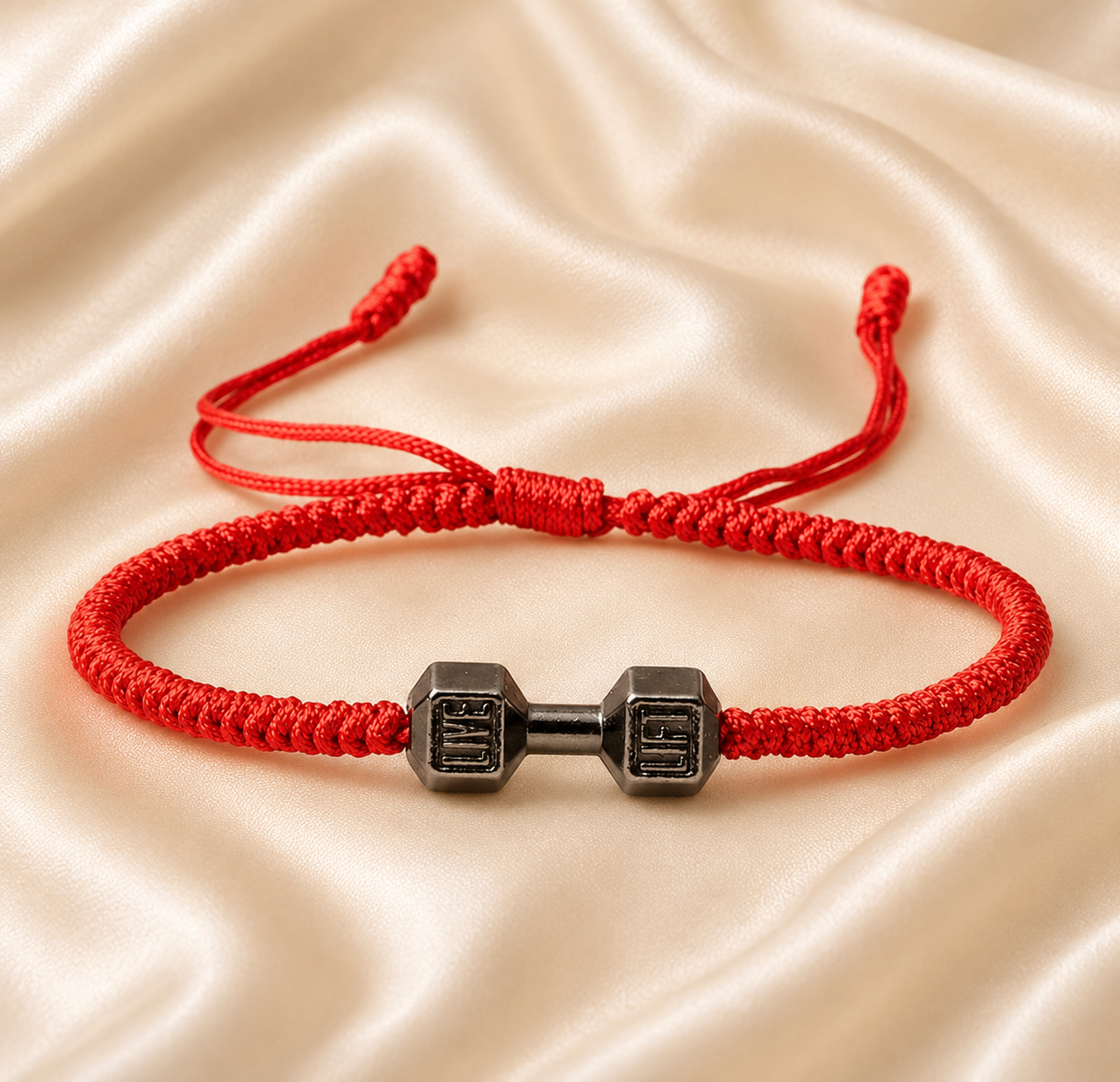 Red Dumbbell Adjustable Rakhri Bracelets