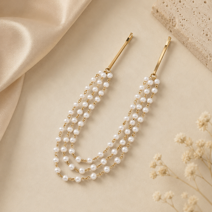Triple Layer Pearl Hair Accessory