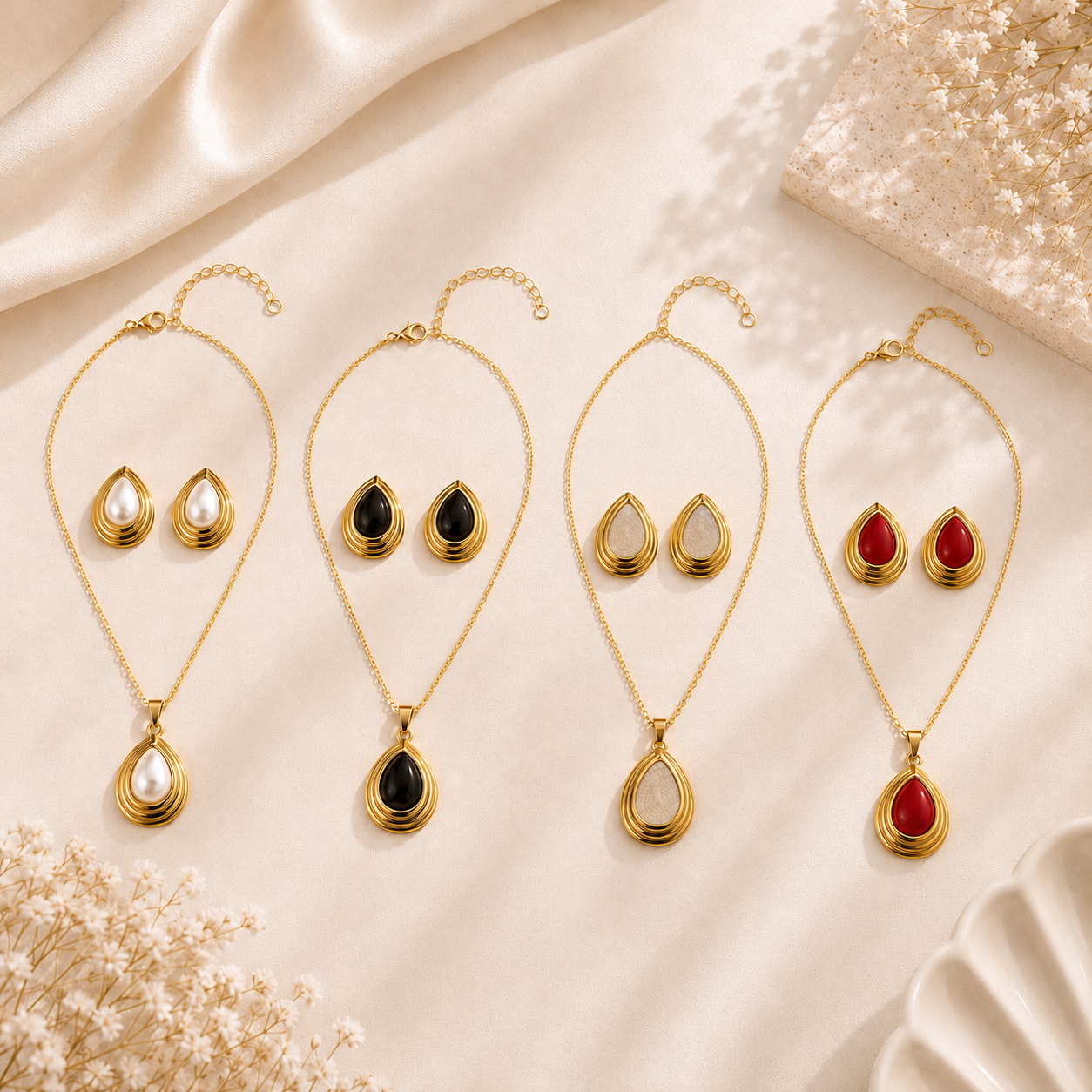 Teardrop Pendant Set