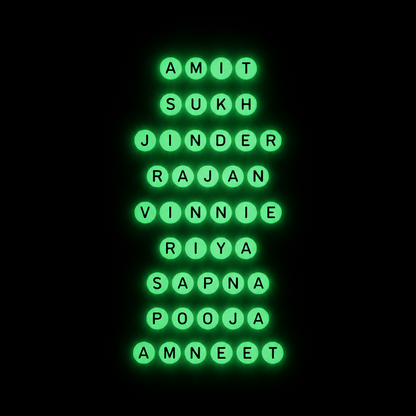 Personalised Name Glow In The Dark Rakhri's