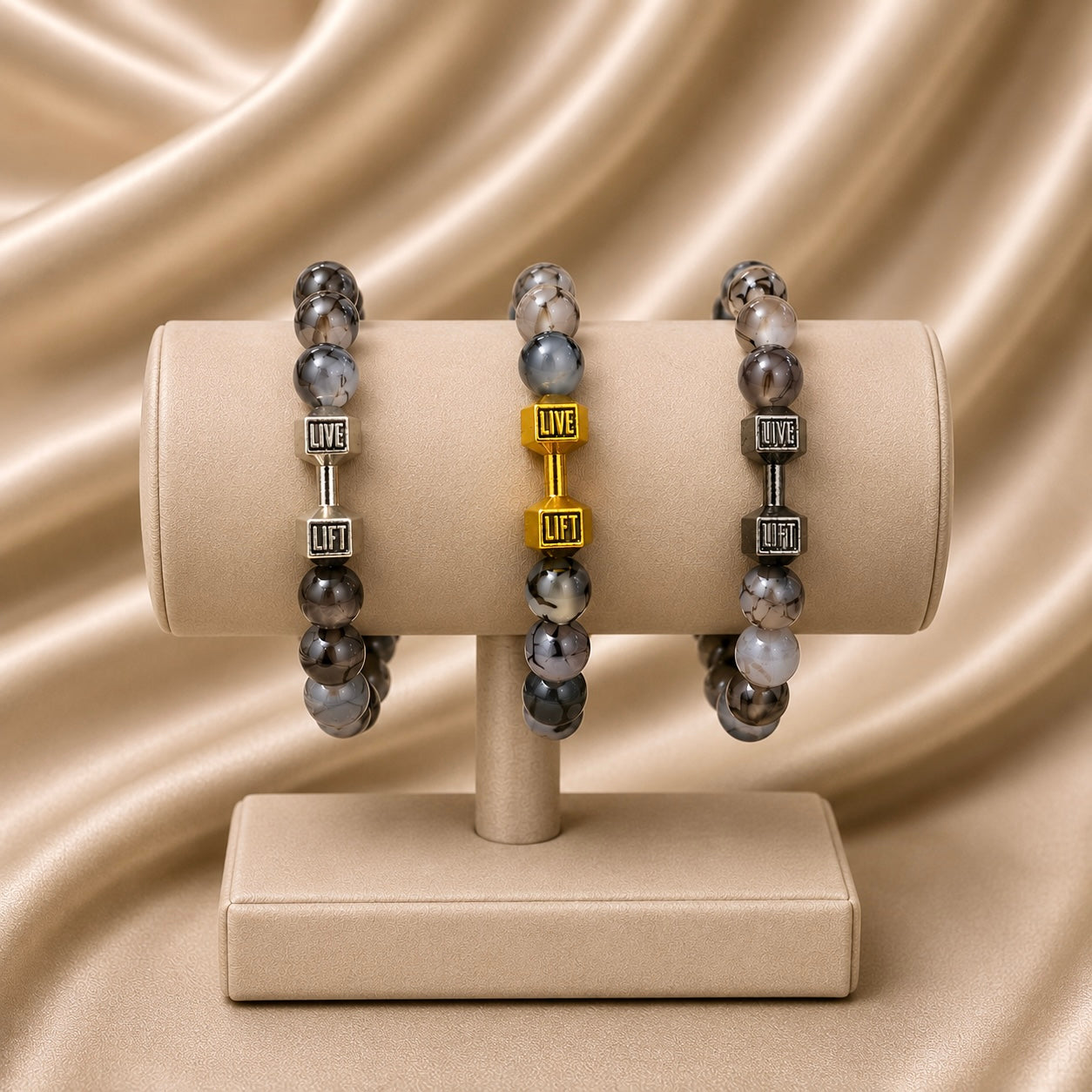 Dumbbell Beaded Rakhi Bracelet