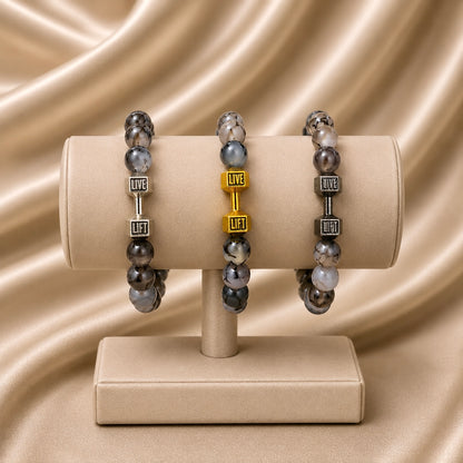 Dumbbell Beaded Rakhi Bracelet