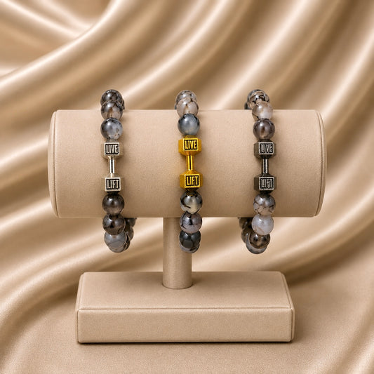 Dumbbell Beaded Rakhi Bracelet