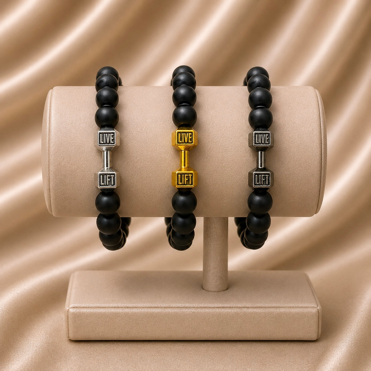 Dumbbell Beaded Rakhi Bracelet