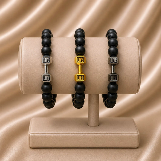 Dumbbell Beaded Rakhi Bracelet