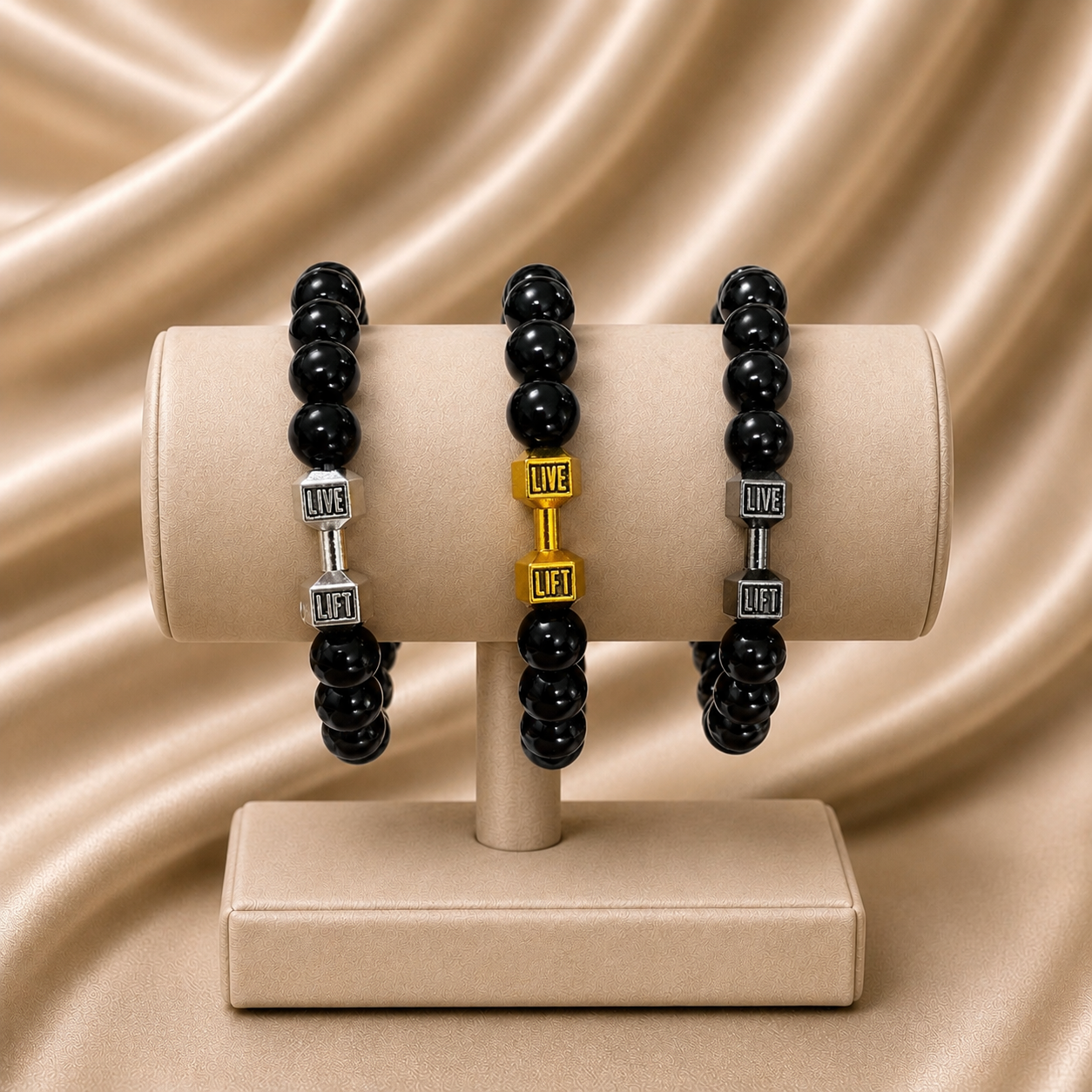 Dumbbell Beaded Rakhi Bracelet