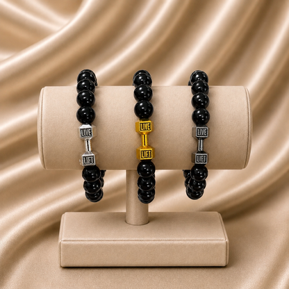 Dumbbell Beaded Rakhi Bracelet
