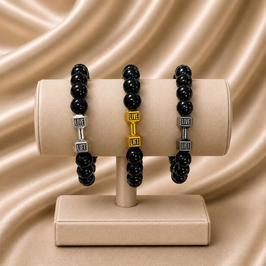 Dumbbell Beaded Rakhi Bracelet