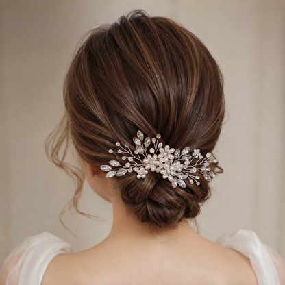 Crystal and Pearl hair comb