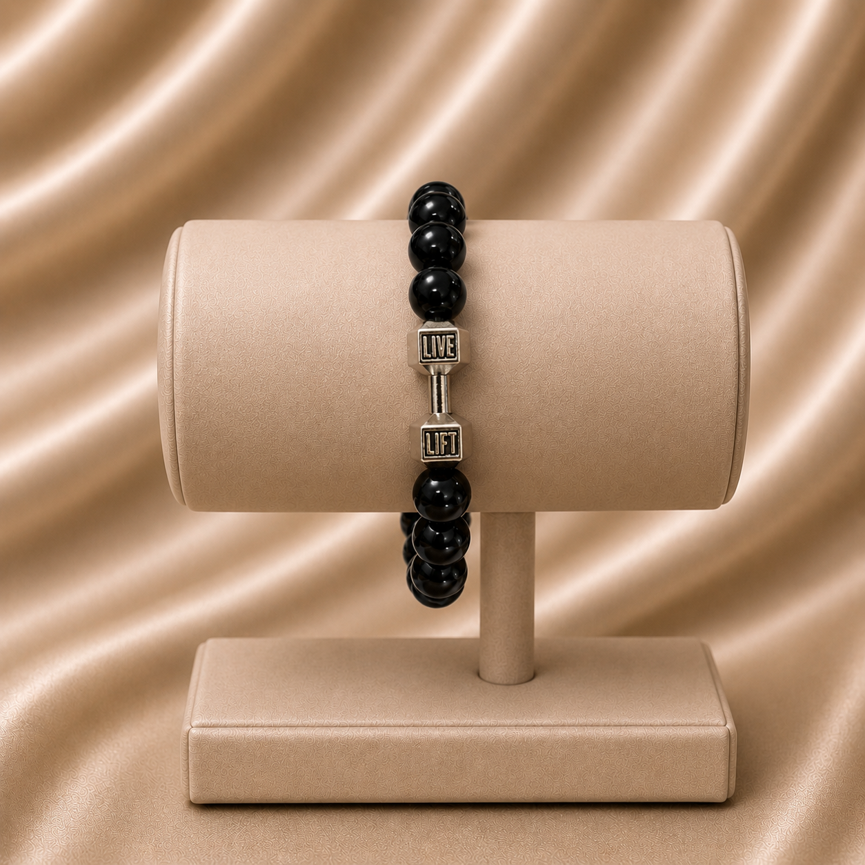 Dumbbell Beaded Rakhi Bracelet