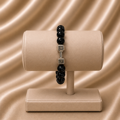 Dumbbell Beaded Rakhi Bracelet