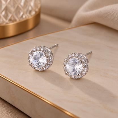Classic Crystal Round Studs