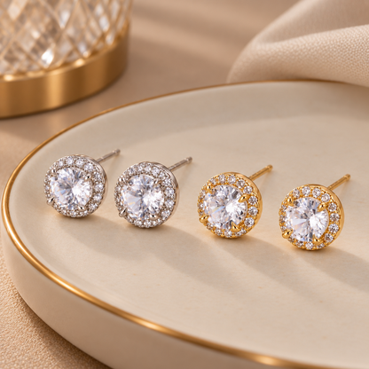 Classic Crystal Round Studs