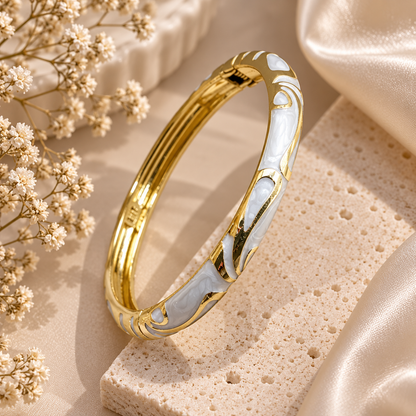 Pastel Enamel Gold Bangle
