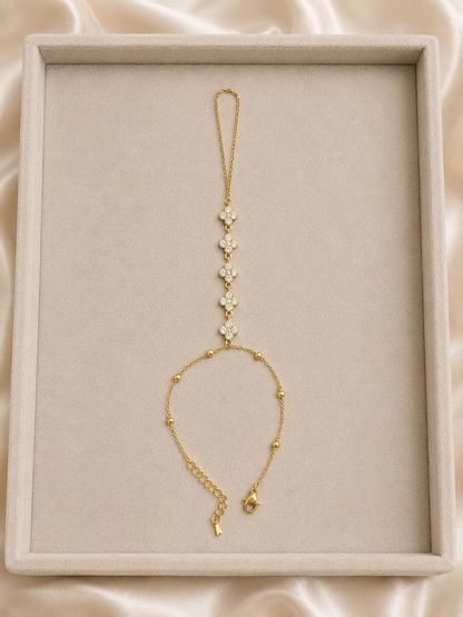 Floral Stone Hand Chain