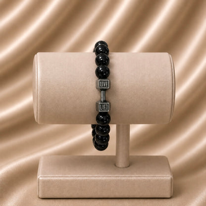 Dumbbell Beaded Rakhi Bracelet
