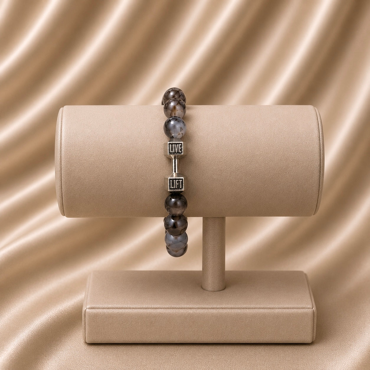 Dumbbell Beaded Rakhi Bracelet