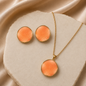 Round Pendant Earring Set