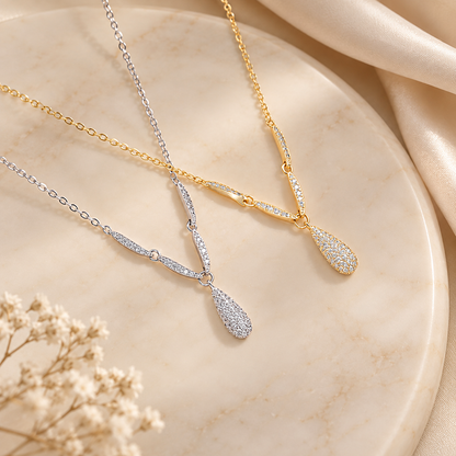 Fine Crystal Teardrop Set