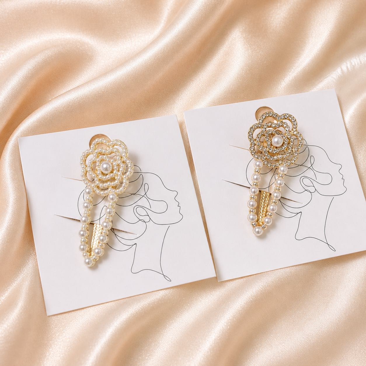 Floral hair Clips