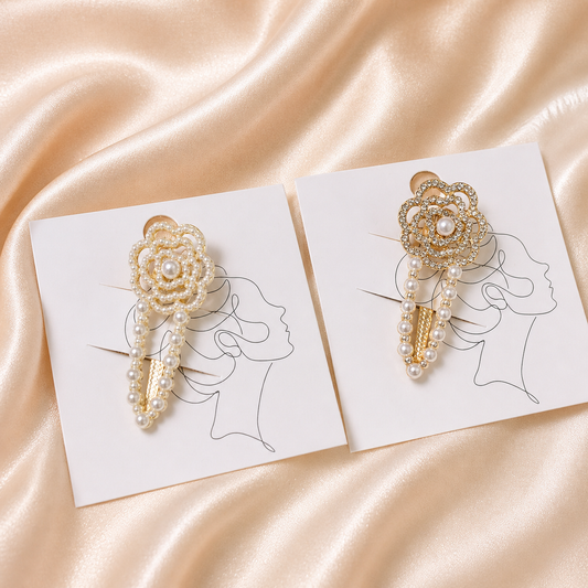 Floral hair Clips