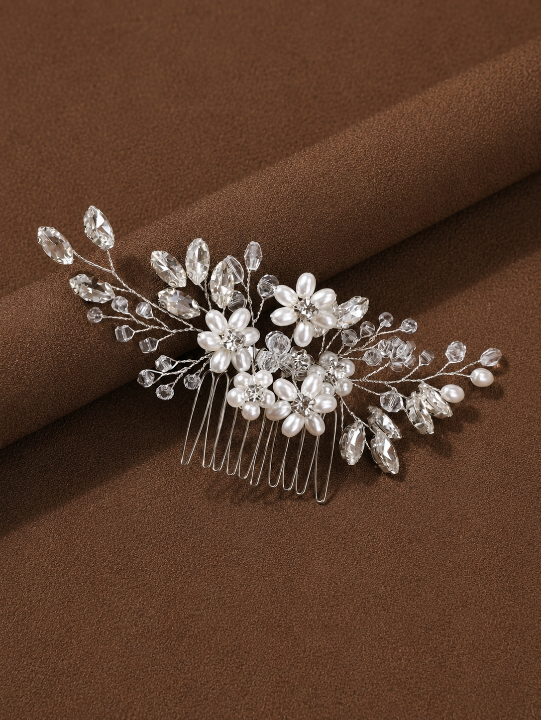 Crystal and Pearl hair comb