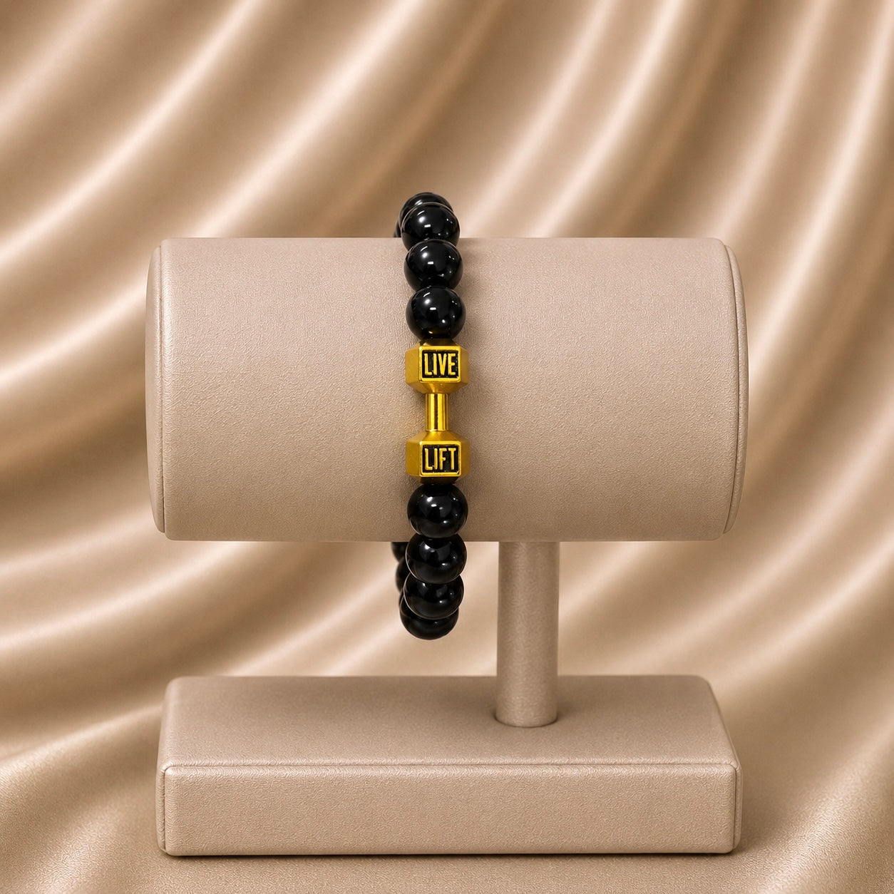 Dumbbell Beaded Rakhi Bracelet