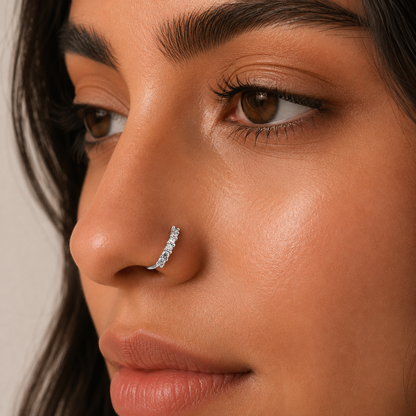 6 Stone Nose Rings