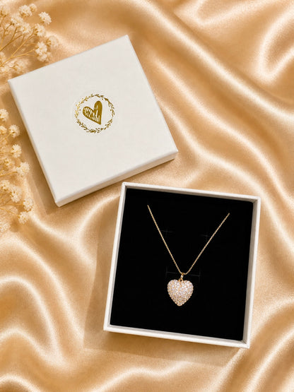 Crystal Heart Pendant Nackace