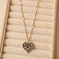Leopard Heart Pendant Necklace