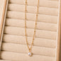 Gold Pearl Drop Necklace