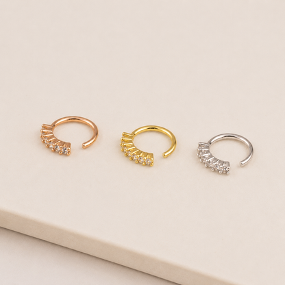 6 Stone Nose Rings